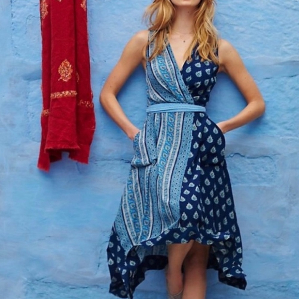 Anthropologie Maeve Eclipse Faux Wrap Dress - Size 2